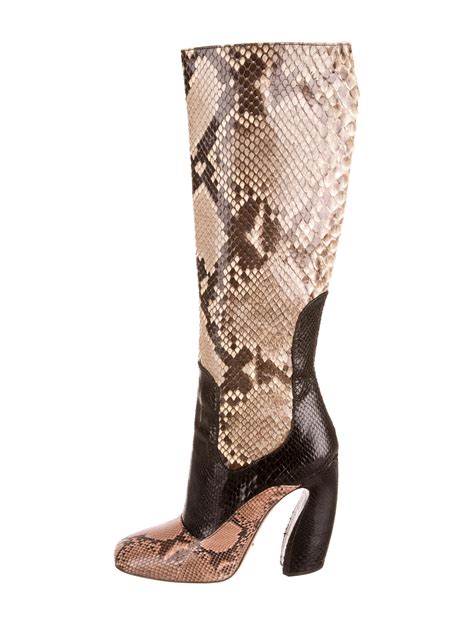 nude boots prada|prada snakeskin boots.